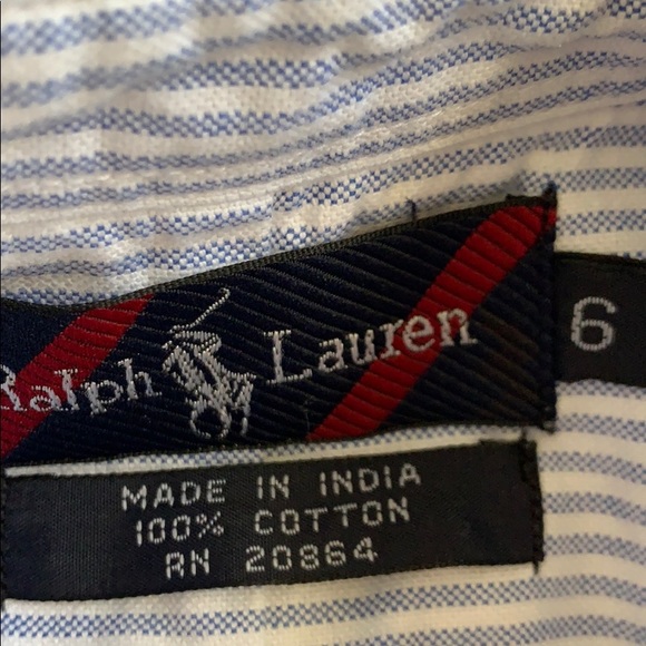 Ralph Lauren size 6 long sleeved button down - Picture 2 of 3